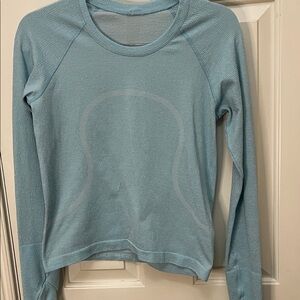 Lululemon Light Blue Long-Sleeve Women's Performance Top
